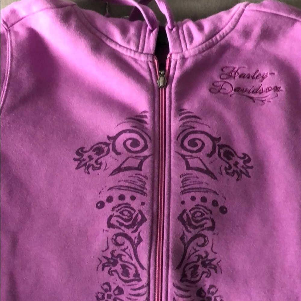 Harley Davidson Zip-up hooded Sweatshirt